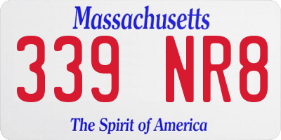 MA license plate 339NR8