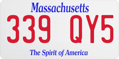 MA license plate 339QY5