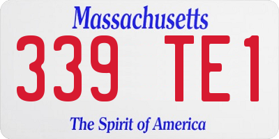 MA license plate 339TE1