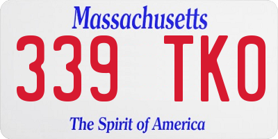 MA license plate 339TK0