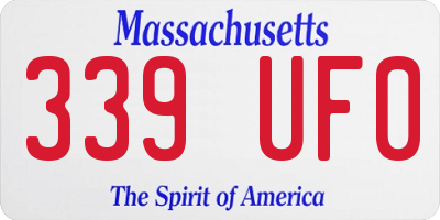 MA license plate 339UF0
