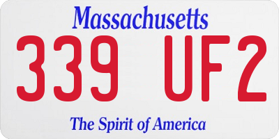 MA license plate 339UF2