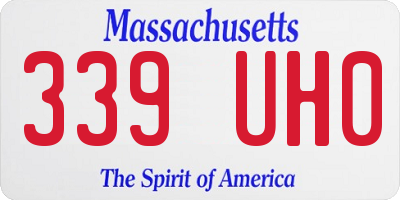 MA license plate 339UH0