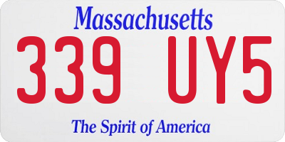 MA license plate 339UY5
