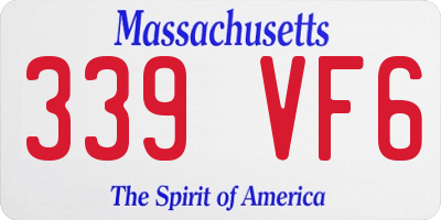MA license plate 339VF6