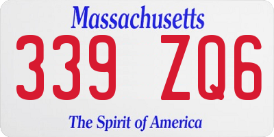 MA license plate 339ZQ6