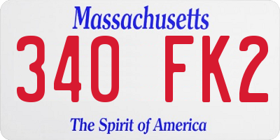MA license plate 340FK2