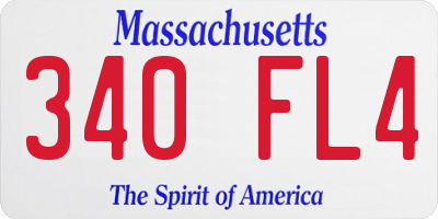 MA license plate 340FL4