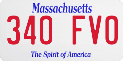 MA license plate 340FV0