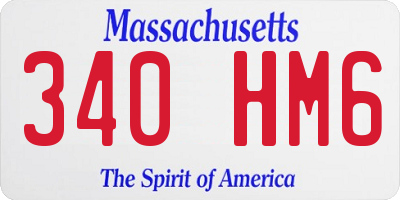 MA license plate 340HM6