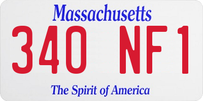 MA license plate 340NF1