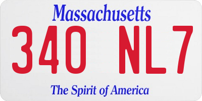 MA license plate 340NL7