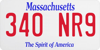 MA license plate 340NR9