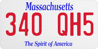 MA license plate 340QH5