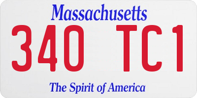 MA license plate 340TC1
