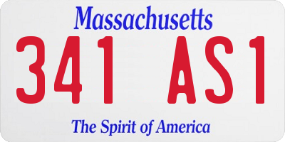 MA license plate 341AS1