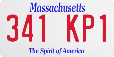 MA license plate 341KP1