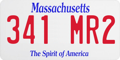 MA license plate 341MR2