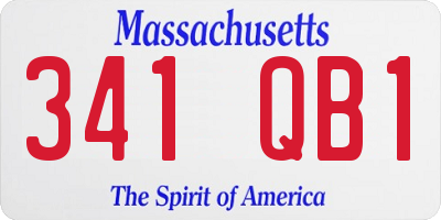MA license plate 341QB1