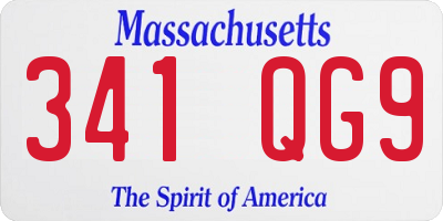 MA license plate 341QG9