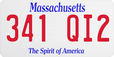 MA license plate 341QI2