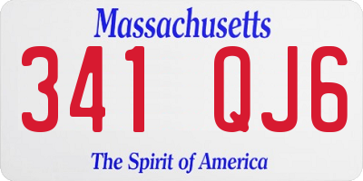 MA license plate 341QJ6