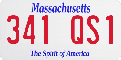 MA license plate 341QS1