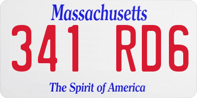 MA license plate 341RD6