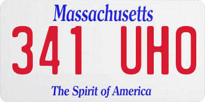 MA license plate 341UH0