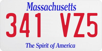 MA license plate 341VZ5