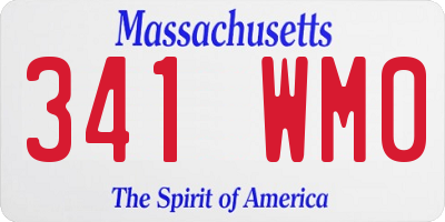 MA license plate 341WM0