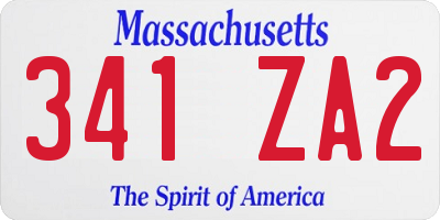 MA license plate 341ZA2