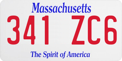 MA license plate 341ZC6