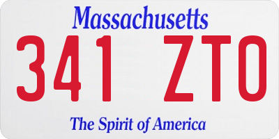 MA license plate 341ZT0