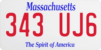 MA license plate 343UJ6