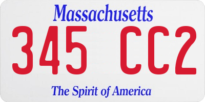 MA license plate 345CC2