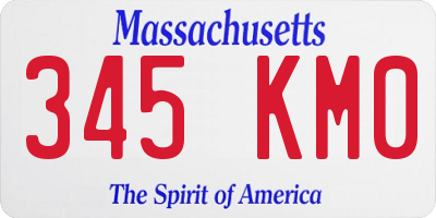 MA license plate 345KM0