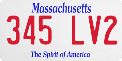 MA license plate 345LV2