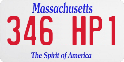 MA license plate 346HP1