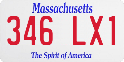 MA license plate 346LX1