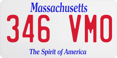MA license plate 346VM0