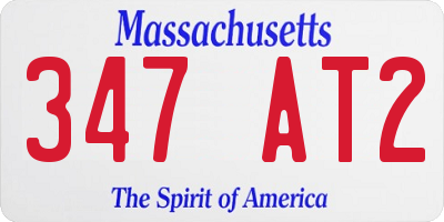 MA license plate 347AT2