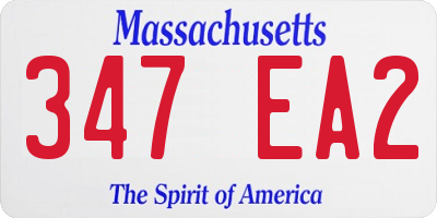 MA license plate 347EA2