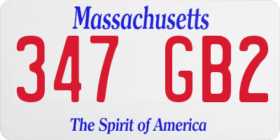 MA license plate 347GB2