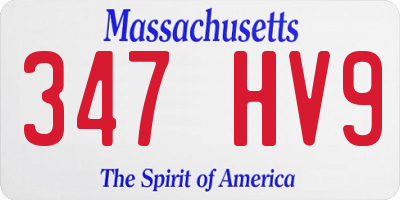 MA license plate 347HV9