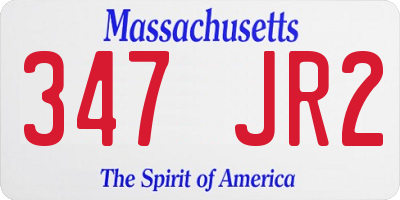 MA license plate 347JR2