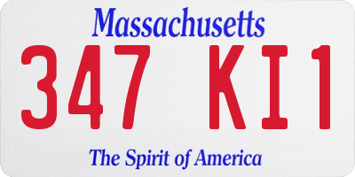 MA license plate 347KI1