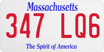 MA license plate 347LQ6