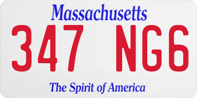 MA license plate 347NG6