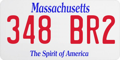 MA license plate 348BR2